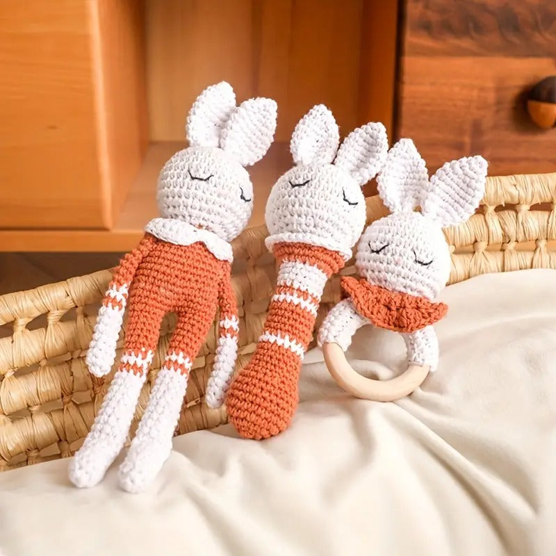 Handwoven Bunny Rattles