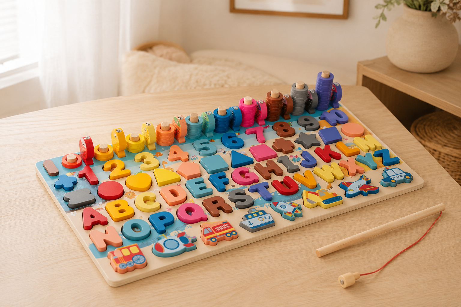 Letters & Numbers Learning Board