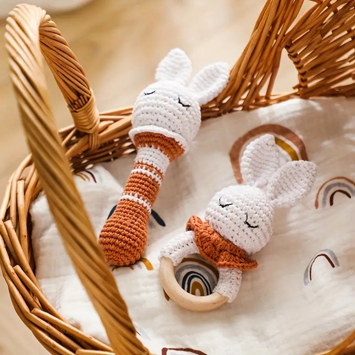 Handwoven Bunny Rattles